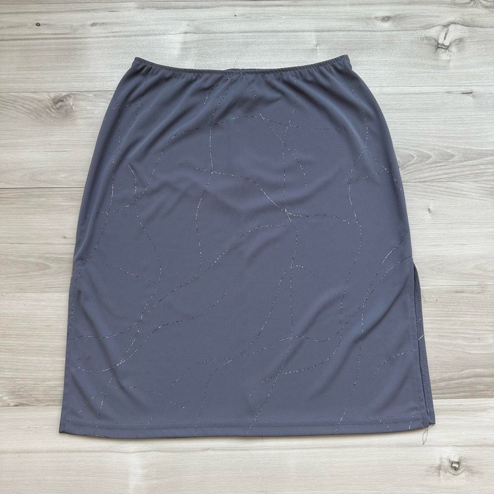 tracy evans 90s grey sparkle detail mini skirt